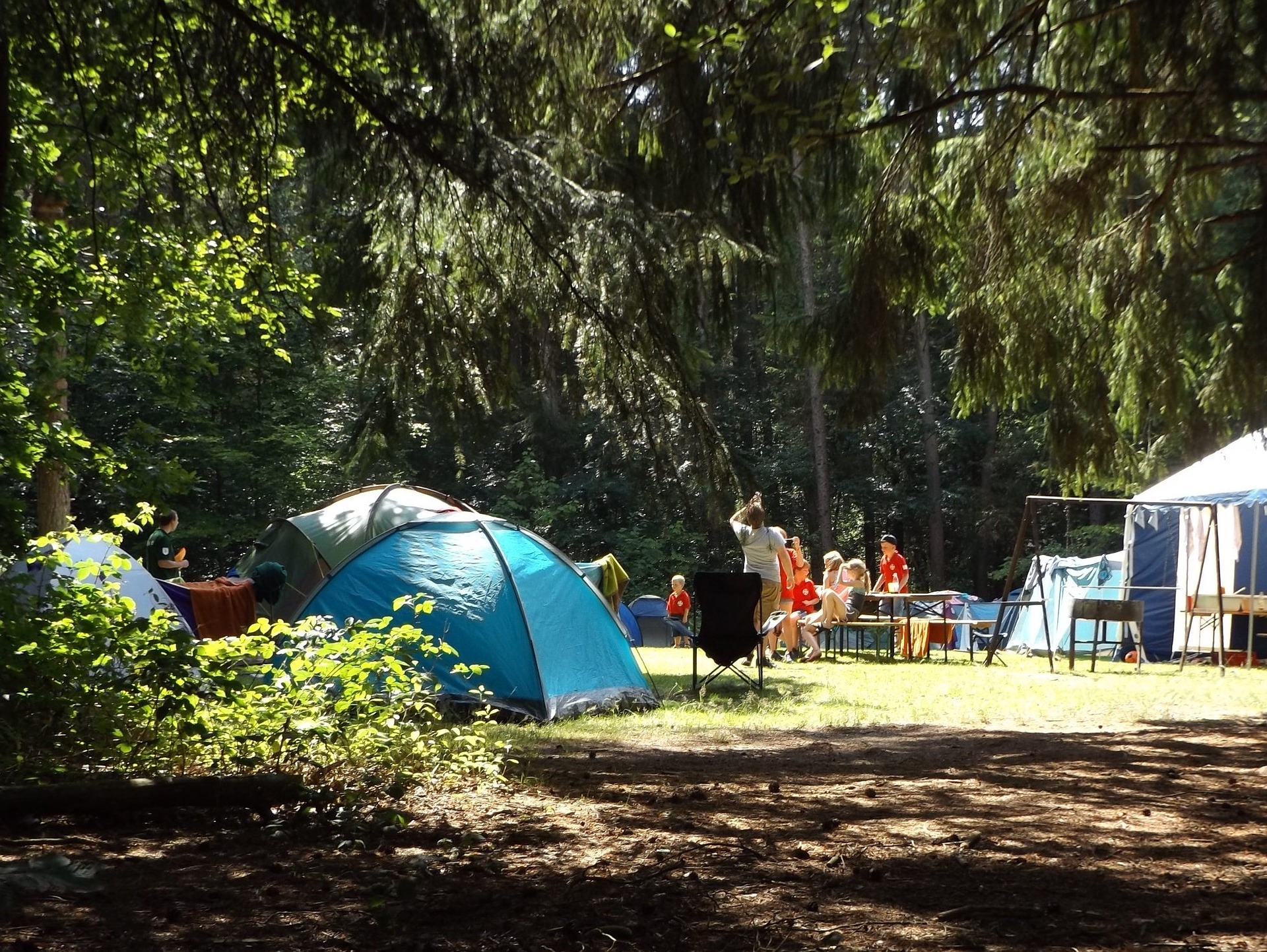 Group of people in a camp